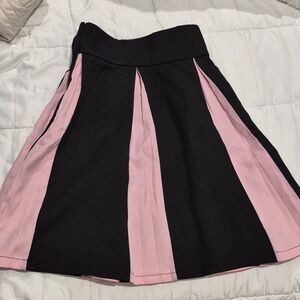 SHEIN Black and Pink A-Line Skirt